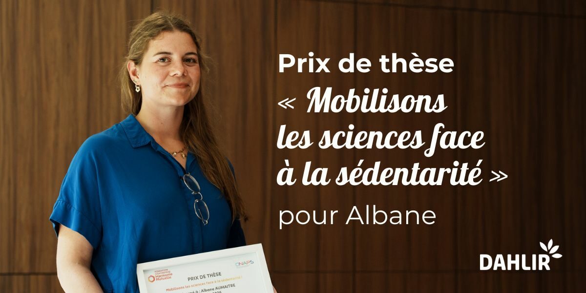 Albane Aumaitre, responsable de projet au DAHLIR, première lauréate du prix de thèse « Mobilisons les sciences face à la sédentarité »